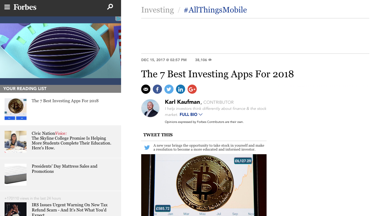 7 best investing apps for 2018