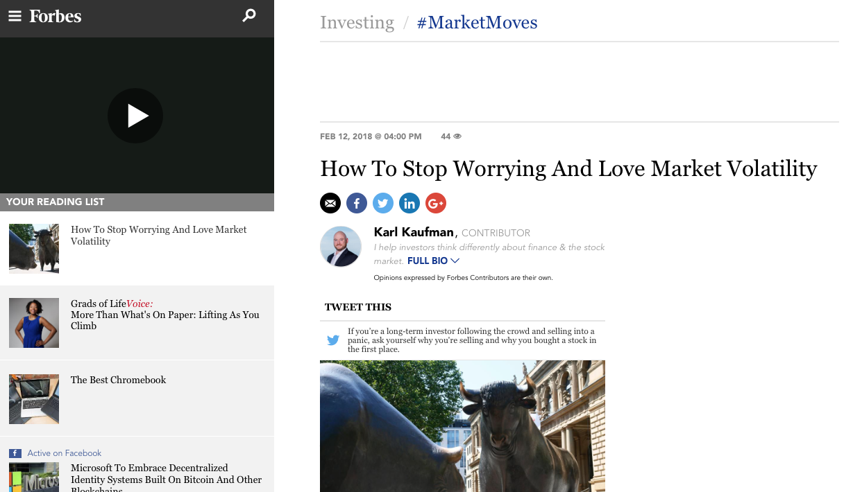 How To Stop Worrying And Love Market Volatility