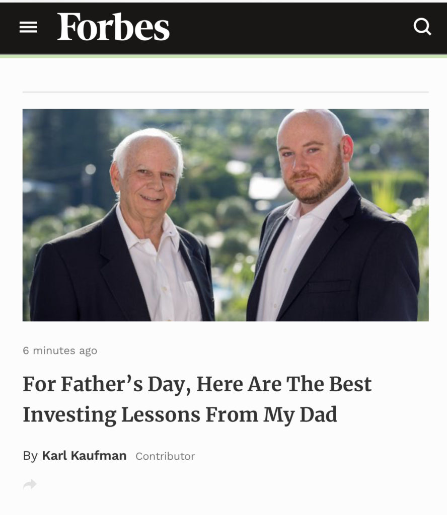 Richard Kaufman Forbes Father's Day Investing Lessons